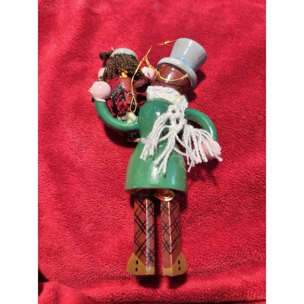 VTG Christmas Carol Handpainted Bob Cratchit & Tiny Tim Kurt S. Adler Ornament